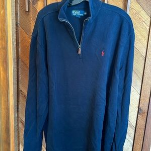 Polo by Ralph Lauren Men’s XXL cotton 1/4 zip navy sweater